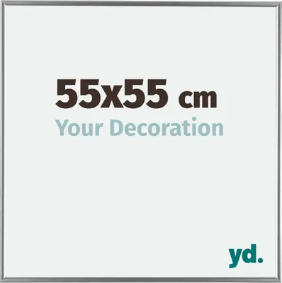 A graphic displaying product size and a tagline.