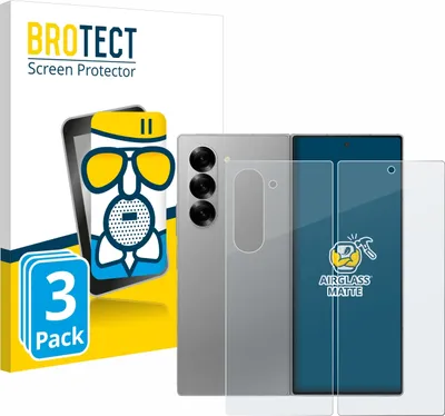 Produktbild von 3x BROTECT Entspiegelungs Schutzglas für Samsung Galaxy Z Fold 6 5G (Display+Rückseite) Schutzfolie Panzer Folie Glas Display Schutz matt