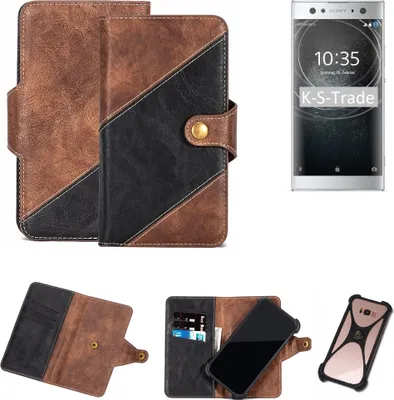 Produktbild von K-S-Trade Handy Hülle Schutz Hülle Schutzhülle Bookstyle Case kompatibel mit Sony Xperia XA2 Ultra Handy Cover Hülle Schutztasche 1x