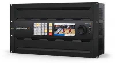 Zdjęcie produktu dla Blackmagic Design Videohub 120x120 12G, BNC, USB Type-C, Czarny, 60 fps, 525i, 625i, 720p, 1080i, 1080p, 2160p, LCD