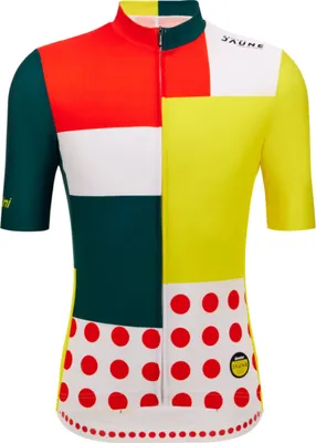 Image de Maillot de cyclisme à manches courtes SANTINI - TDF COMBO - multicolore L