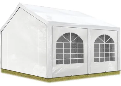 Produktbild von TOOLPORT Hochwertiges Partyzelt 3x4 m Pavillon Zelt PE Plane 450 N Gartenzelt Festzelt Wasserdicht weiß