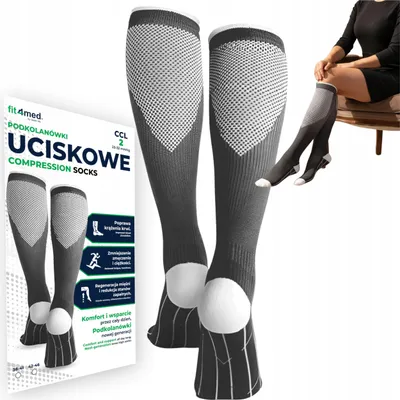 Immagine prodotto di FIT4MED | CALZE A COMPRESSIONE CALZE AL GINOCCHIO CALZE A COMPRESSIONE CONTRO LE VARICI 23-32 mmHg - Calze a compressione - Calze al ginocchio - Calze al ginocchio