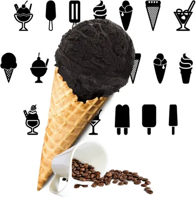 Produktbild von Espresso Schwarzes Eispulver Vegan Zucker-, laktosefrei 10 kg