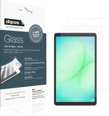 Image de 2x Protection ecrán pour Samsung Galaxy Tab A11 8.7 Zoll mat Verre souple Film Protecteur 9H dipos