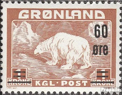 Produktbild von Briefmarken Dänemark - Grönland 1956 Mi 38 postfrisch Eisbär