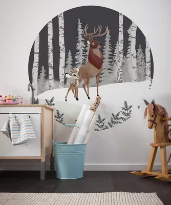 Produktbild von Komar Vlies Fototapete / Wandtattoo selbstklebend - Bambi Great Prince - Größe: 125 x 125 cm (Breite x Höhe) - 1 Teil, Disney