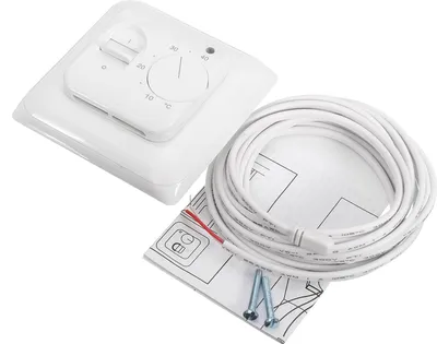 Image de Thermostat mécanique pour chauffage au sol 230 V 16 A avec capteur
