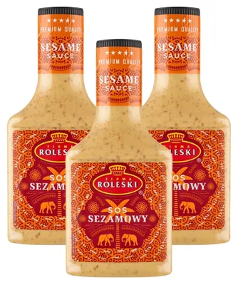 Produktbild von Roleski Sesamsauce 3x 300g - cremige Mayo Sauce mit geröstetem Sesam