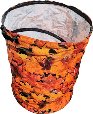Produktbild von Dehner Gartenabfallsack Pop-Up Blätter, 120 l, Ø 44 cm, Polyethylen, orange
