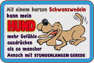 Produktbild von vianmo Holzschild 20x30 cm mit kurzem Schwanzwedeln Hund Tier Haustier