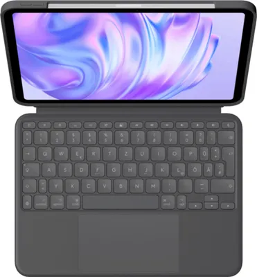 Produktbild von Logitech Combo Touch, QWERTZ, Deutsch, Trackpad, 1,8 cm, 1 mm, Apple
