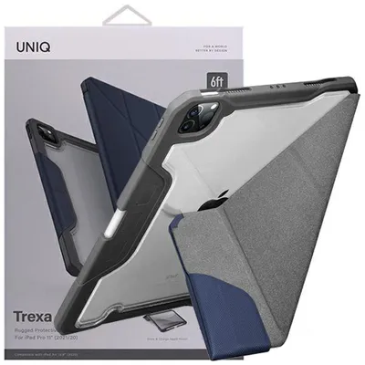 Produktbild von Uniq Etui Trexa Ipad Pro 11"" 2021/2020 Antimikrobiell Blau/Blau