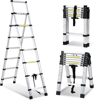 Obrázek produktu pro Hliníkový teleskopický zvedák s pracovní výškou – pro soukromé i profesionální použití – nosnost max. 150 kg