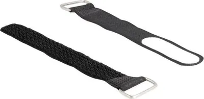 Produktbild von Delock Klettkabelbinder mit Schlaufe und Beschriftungsfeld L 127 x B 20 mm schwarz 5 Stück