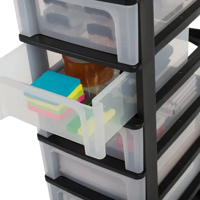 Produktbild von Iris Ohyama, Schubladen Organizer, 5 Mittlere Schubladen, Schwarz, OCH-2005