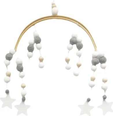 Produktbild von Babybett-Mobile – Spielzeug für Neugeborene – Hängende Bettglocke – Holzdekoration – Geschenk für Baby Mädchen oder Junge