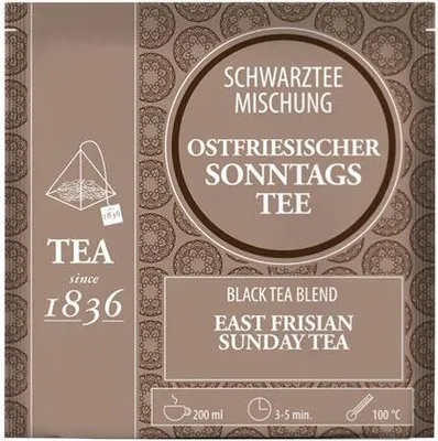 Produktbild von Schwarzteemischung Ostfriesischer Sonntagstee 50 Pyramidenbeutel im Sachet à 3 g