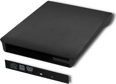 Zdjęcie produktu dla Obudowa Qoltec na napęd optyczny CD/DVD SATA | USB-2.0 | 12.7mm | wbudowany kabel