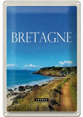 Produktbild von Blechschild Reise 20x30cm Bretagne France Urlaub Reiseziel