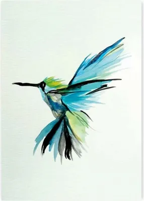 Produktbild von TPFLiving Kunstdruck LW-709 (OHNE RAHMEN) Poster - Leinwand - Wandbild - Hochauflösender Giclée-Druck, langlebig und hochwertig - Abstrakte Aquarelle mit bunten Vogel Motive - Größe: 40x50cm