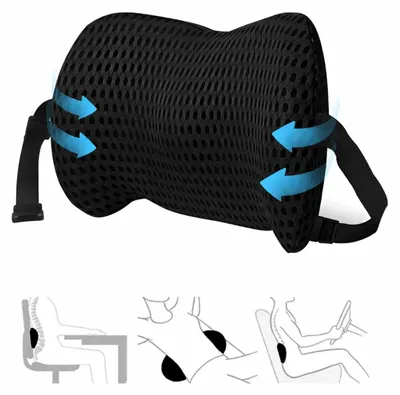 Obrázok produktu pre Ergonomická bedrová opierka z pamäťovej peny s nastaviteľným pásikom