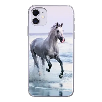 Produktbild von MuchoWow® Handyhülle Schutzhülle Hülle für iPhone 11 Pferde - Luft - Meer Silikon Softcase Handy Hülle - Handytasche