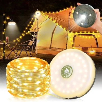 Produktbild von Wasserdichte LED-Lichterkette für Außen und Camping