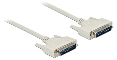 Productafbeelding van DELOCK Seriële kabel, D-Sub 25 mannelijk naar mannelijk, 5 meter, beige, 5 meter, D-Sub 25-pins, D-Sub 25-pins, mannelijk, mannelijk