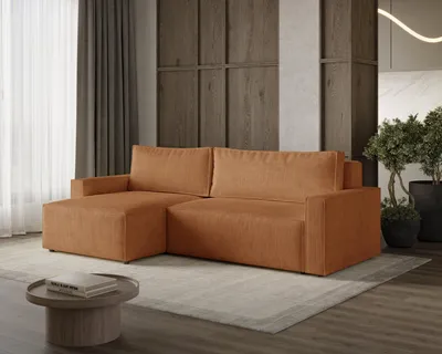 Produktbild von LIVIO L Ecksofa mit Schlaffunktion, Sofa mit Stauraum, Wohnzimmersofa, Couch, Schlafsofa, Lounge-Set - POSO 40