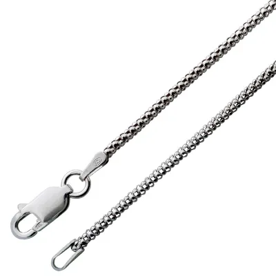 Produktbild von Popkornkette 1,5mm Silber 925 rhodiniert  47