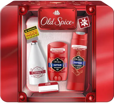 Obrázek produktu pro Old Spice Geschenkset Metallbox Captain Voda po holení Deo Duschgel