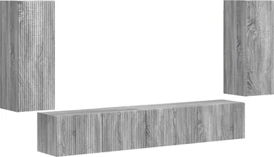 Produktbild von TV-Schrankset 4 pcs Graues Sonoma Holzwerkstoff