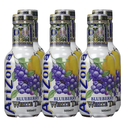 Immagine prodotto di AriZona Tè bianco al mirtillo bottiglia monouso in PET da 500 ml confezione da 6 pezzi
