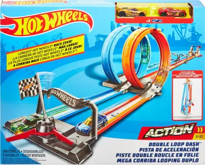 Produktbild von Hot Wheels GFH85 Action Doppel-Looping Bahn, Rennbahn
