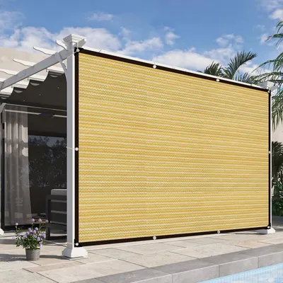 Image de Filet d'ombrage beige, 3 x 3 mètres - Protection UV et intimité pour le jardin