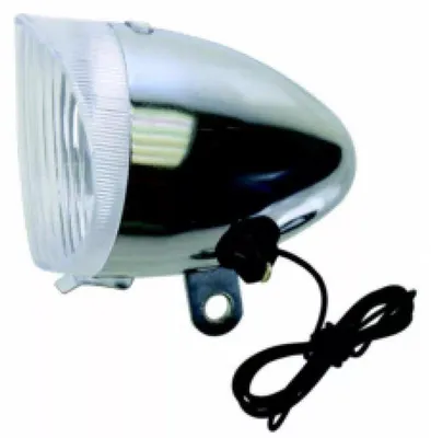 Produktbild von Anlun 6Volt/2,4Watt Chromstahl Fahrradvorderlicht Scheinwerfer Dynamobetrieben Dynamoscheinwerfer