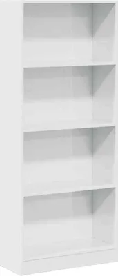 Produktbild von vidaXL Bücherregal Hochglanz-Weiß 60x24x143 cm Holzwerkstoff