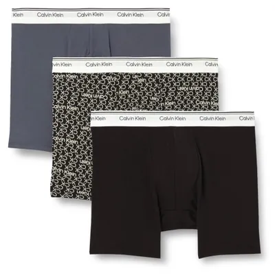 Obrázok produktu pre Calvin Klein, pánske 3-dielne balenie boxeriek, model Balance, s logom, viacfarebné