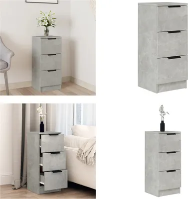 Obrázek produktu pro vidaXL Příborník betonový šedý 30x30x70 cm materiál na bázi dřeva - Příborník - Příborníky - Příborníková skříňka