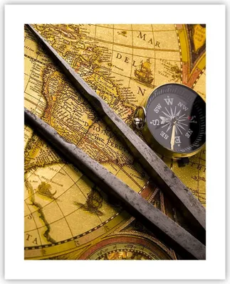 Produktbild von Poster - Poster ohne Rahmen - Kompass Abenteuer Reisen - 40x50 cm - Wand Bild - Wanddeko - Wandbilder - Kunstposter - Wandposter - Bilder - Kunstdruck - Wanddekoration - Wandbild - P2XPA40x50-0146