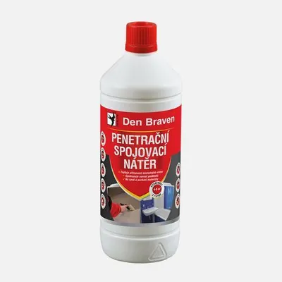 Obrázek produktu pro Den Braven Den Braven – penetrační a spojovací základní nátěr, láhev, 1 litr, mléčně bílý