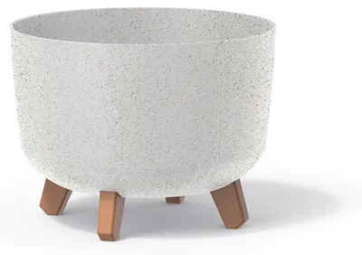 Obrázek produktu pro Prosperplast s.r.o. Květináč s nožičkami GRACIA STANDARD ECO WOOD 38 cm, bílá