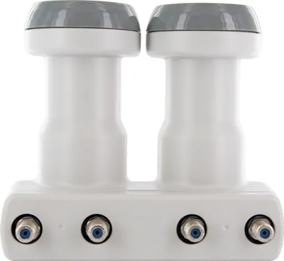 Immagine prodotto di Schwaiger Quad-LNB 2 Sat. Wetterfest Monoblock Hellgrau