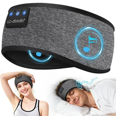 Produktbild von Schlafkopfhörer Bluetooth Sport Stirnband 15h Akku und HiFi-Stereo Grau
