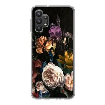 Produktbild von MuchoWow® Handyhülle Schutzhülle Hülle für Samsung Galaxy A32 5G Blumen - Rosen - Muster Silikon Softcase Handy Hülle - Softcase