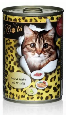 Imagen del producto de Comida húmeda para gatos O'Canis, sabor a pato y pollo, con aceite de cártamo, 400 g