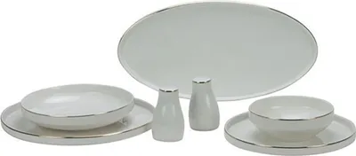 Lunel Premium Tafelservice 27-teilig Weiß-Gold