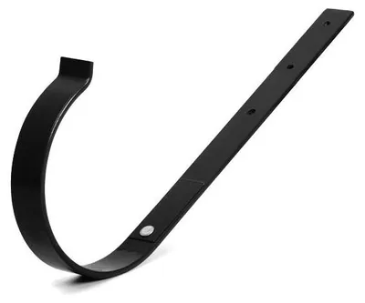 Immagine prodotto di BRYZA Gancio metallico per grondaia, modello dritto, diametro 75 mm, colore nero RAL 9005