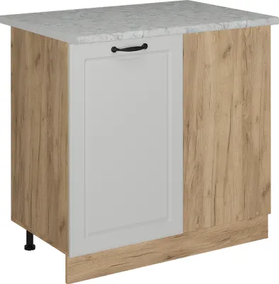 Produktbild von Eckunterschrank Vicco R-Line Weiß Landhaus 86 cm AP Marmor, Model 53567
